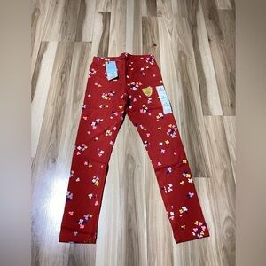 Cat & Jack Girls Rust Floral Leggings - Size S 6-6X
